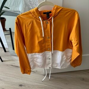Mustard Yellow and White Windbreaker